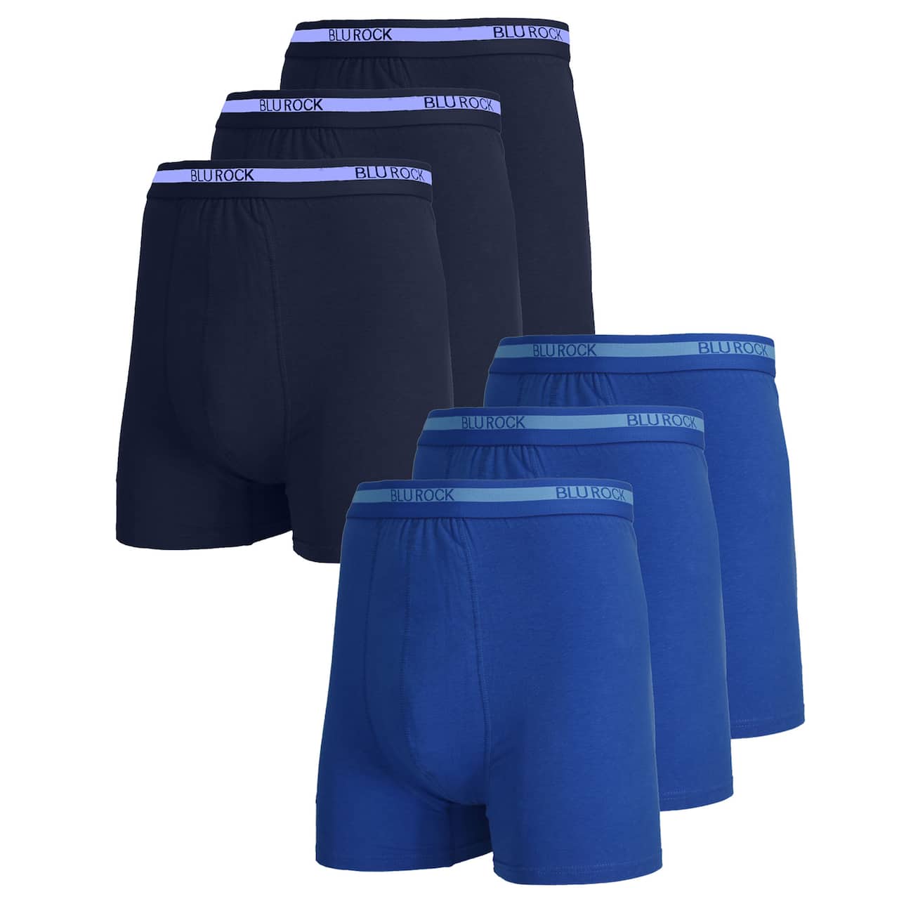 Galaxy by Harvic Men's Stretch Cotton Boxer Briefs 6 Pack